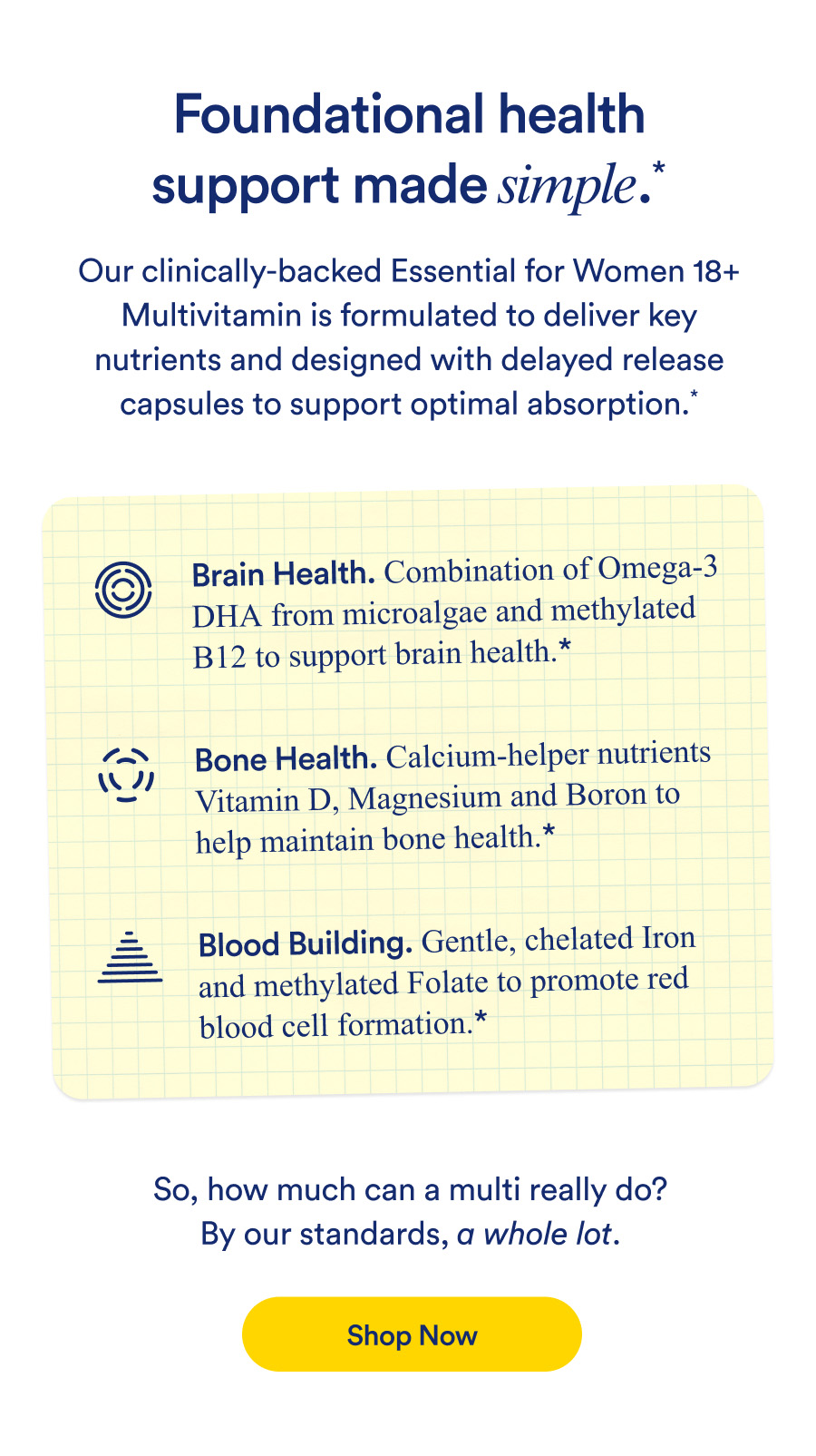 Foundational health support made simple.