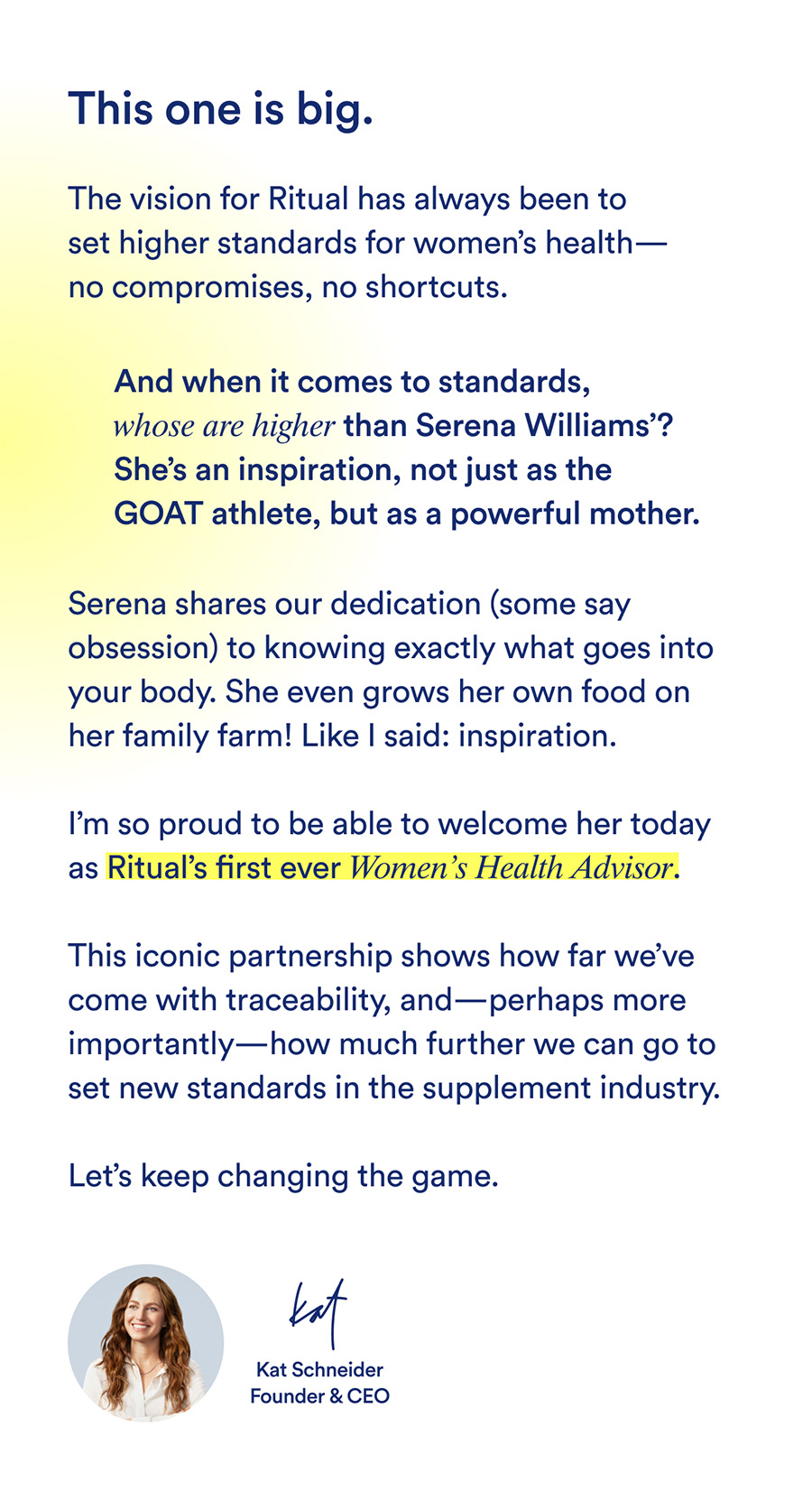 Serena Williams x Ritual / An iconic match